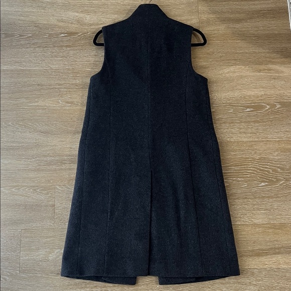 Intermix Wool Cashmere Top Coat Blazer Vest Duster Gray size Medium - Picture 3 of 9